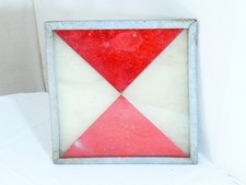 Steckschild Zugschluss Metall Schild Zugschlusstafel DR ( DDR ? )  Eisenbahn