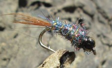 Gilchrist Fliegen. 3 x PEACOCK NYMPHEN mit Messing oder Tungsten Kopfperlen