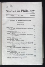 Dedication a List of the Writings of George Raleigh Coffman. Coffman-Festschrift