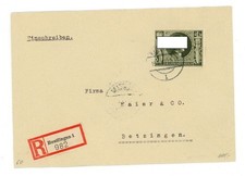 Dt. Reich Einschreiben Michel Nummer 849 Einzelfrankatur Reutlingen n. Betzingen