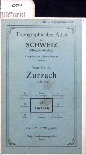 Zurzach topographischer atlas - zurzach.,