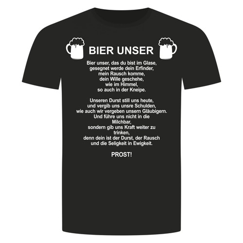 Bier unser shirt gott - -,