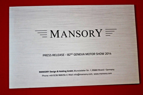 Mansory car range pressemappe - mansory,