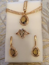 Schmuckset "Rauchtopas -Glanz"