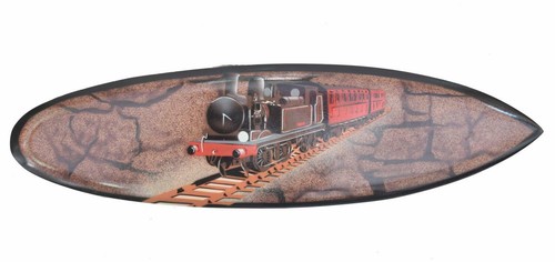 Surfboard aus holz motiv - holz,