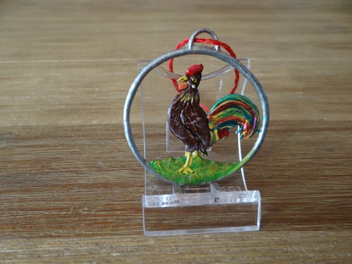 Zinnfigur hahn bemalt - zinnfigur,