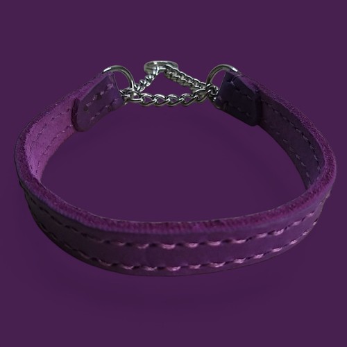 Fettlederhalsband mit zugstopp - fettlederhalsband,