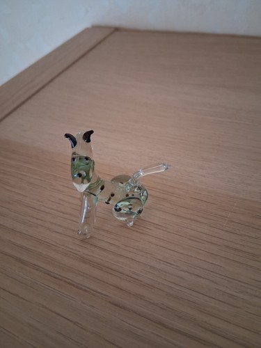Kleine kunstglas figur - kunstglas-figur, hund