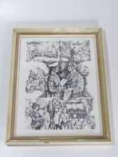 Originales gerahmtes Bild DDR Propaganda Grafik VoPo Goldene Eins, Hans Räde 78