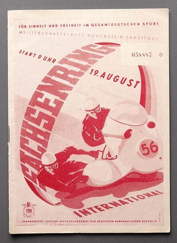 Rennprogramm sachsenring 1956 - rennprogramm,