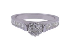 Pave 0,98 Cts Runde Prinzess