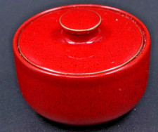 Melitta Ceracron rot Zuckerdose Dose Keramik 70er Jahre Vintage H 5,5 cm