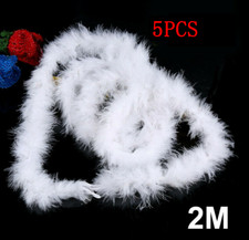 5x Boa Federboa 2m Weiß