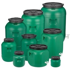 Garronda Weithalsfass Plastikbehälter Deckel Futtertonne BPA-freier Wasser Grün