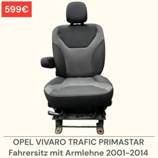Opel Vivaro Trafic Primaster Fahrersitz mit Armlehne 2001-2014