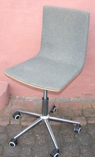 6er  Set  Esszimmerstühle  Drehbar  Höhenverstellbar Buchenholz, Stoff grau