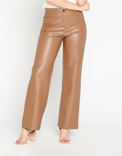 Beige Damen Lederhose 100 %