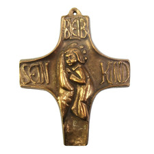 Vintage Bronze Kreuz BLEIB