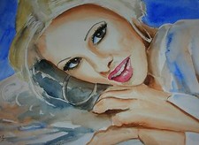 Daniela Katzenberger Aquarell