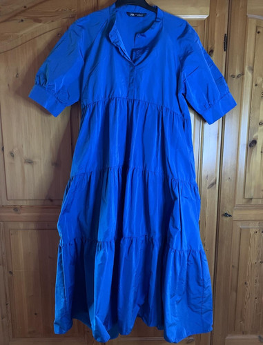 Zara stufenkleid midi xxl - midi, blau