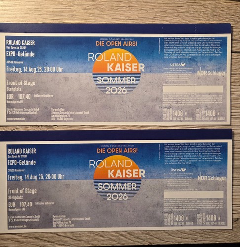 Tickets roland kaiser - 2,