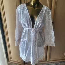 Tunika Bluse Kleid spitze Baumwolle M neu
