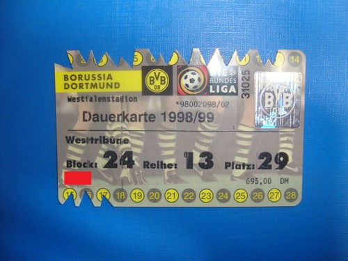 1998 ticket dauerkarte - 1998,