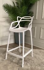 Weiße Master Style Küche Frühstück Barhocker 65 cm Tresenhocker Kunststoff