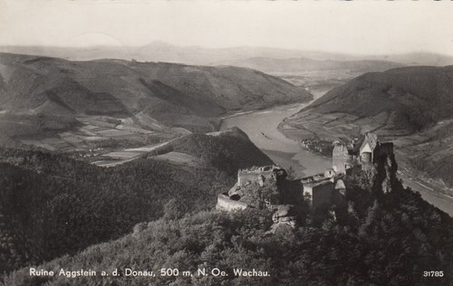 Postkarte ruine aggstein a - ruine,
