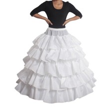 Petticoat Unterrock Kleid Unterkleid Reifrock Ringe Brautkleid Weiß