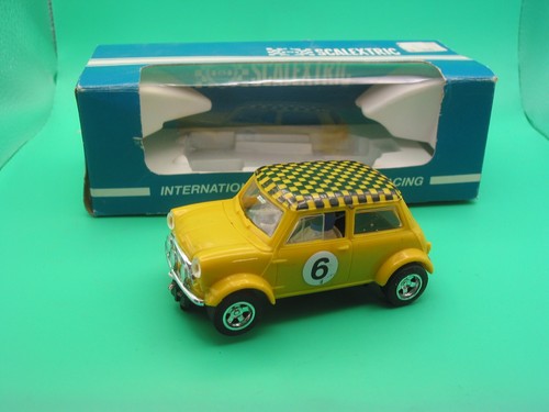 Scalextric mini cooper - c7, gelb