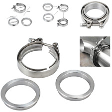V Band Schelle Edelstahl 63 mm 2.5Zoll und 2 Anschweissringe Zentrierringe Turbo
