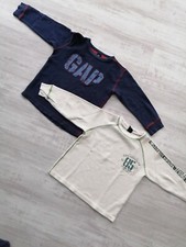 GAP 2x Größe 110 XS 4 bis 5 Pullover Blau Weiß Beige Oberteil