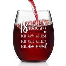Weinglas Geschenke zum 18
