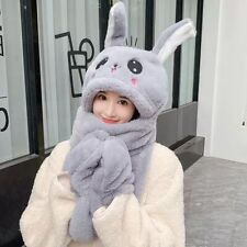 3 in 1 Mütze mit Tiermotiven Bewegliche Ohren mit Schalfunktion und handwärmer