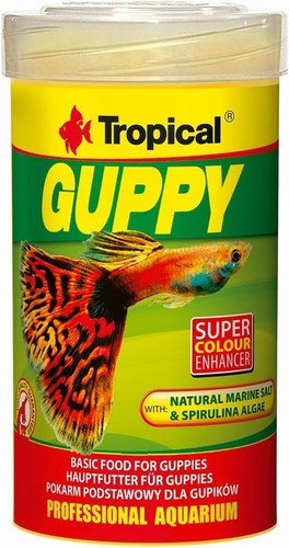Tropical guppy flockenfutter - guppy,