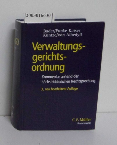 Verwaltungsgerichtsordnung - ,