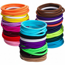 50x Haargummi Schwarz Haarband