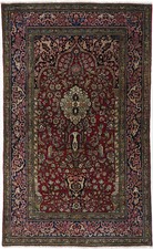 Isfahan Teppich Orient Perser Rug Ahmad Korkwolle Design Antik Kunst Luxus Art