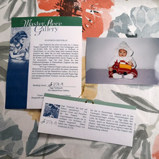 Zertifikat, Etikett, Foto, Künstlerpuppe Timmi, von Inge Tenbusch