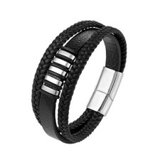 Bracelet leather strap black