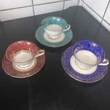 3 Espressotassen/ Mokkatassen - Porzellan Mit Goldrand