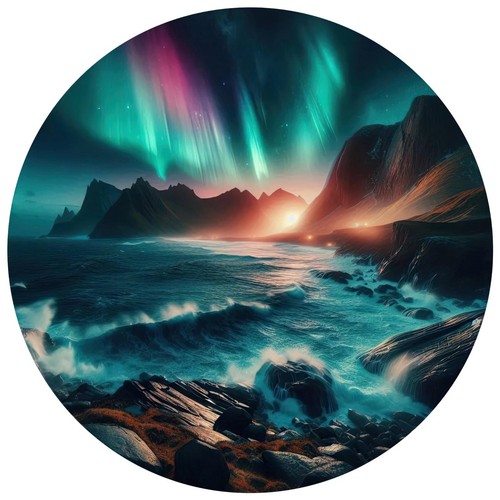 Sticker nordlichter meer - 4x,