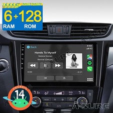 128GB Android14 Autoradio Navi für Nissan X-Trail Qashqai 2014-2018 GPS NAVI DAB