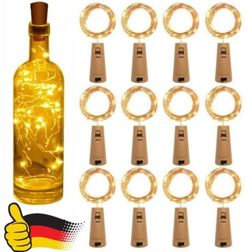 12x flaschenlicht korken - flaschenlicht,
