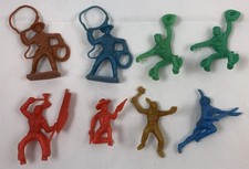 Tim-Mee Germany Cowboys Indianer Wild West 60er Vintage Kunststoff 8 Figuren Set