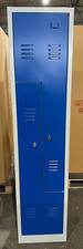 Protaurus Z-Schrank Stahlspind 2 Abteile 41,5x50x180 cm Türen blau 500-1079