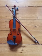 Geige Violine aus Holz inkl. Geigenbogen für Kinder oder als Dekoration