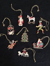 8 Zinn Anhänger Baumschmuck Weihnachten Aufhänger, Firma Kühn