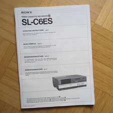 Sony SL-C6ES Betamax Handbuch Betriebsanleitung Anleitung Bedienungsanleitung